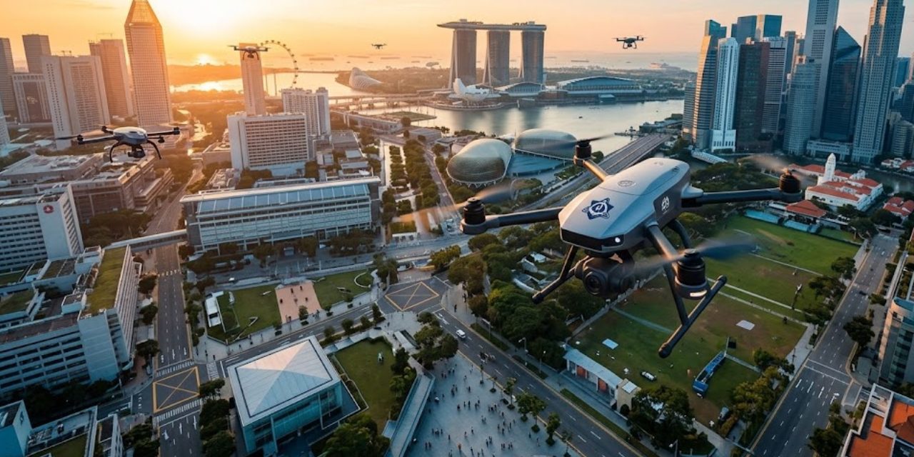 “போலீஸ் வருவதற்கு முன்பே ஸ்பாட்டுக்கு வரும் டிரோன்கள்..! சிங்கப்பூரின் மாஸ் டெக்னாலஜி!”